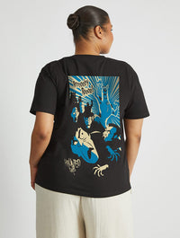 Scooby Doo x Skinnydip Blue Poster T-Shirt In Black Tops & T-Shirts Skinnydip London