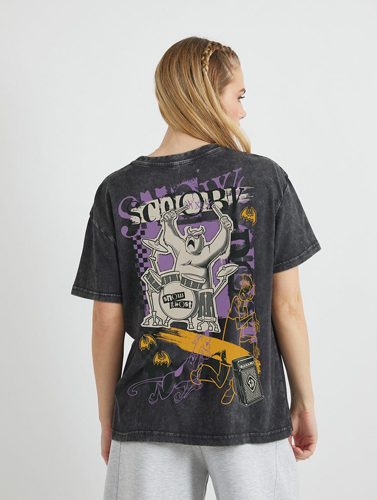 Scooby Doo x Skinnydip Grunge T-Shirt In Acid Wash Tops & T-Shirts Skinnydip London