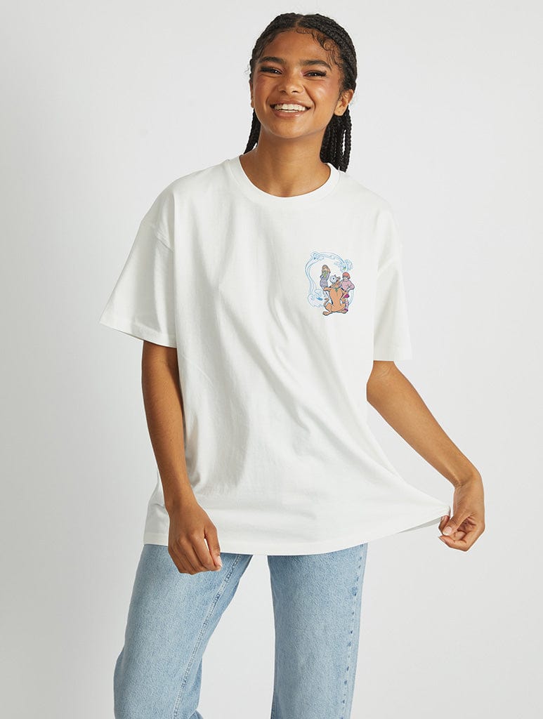 Scooby Doo x Skinnydip Vintage Poster T-shirt In White Tops & T-Shirts Skinnydip London