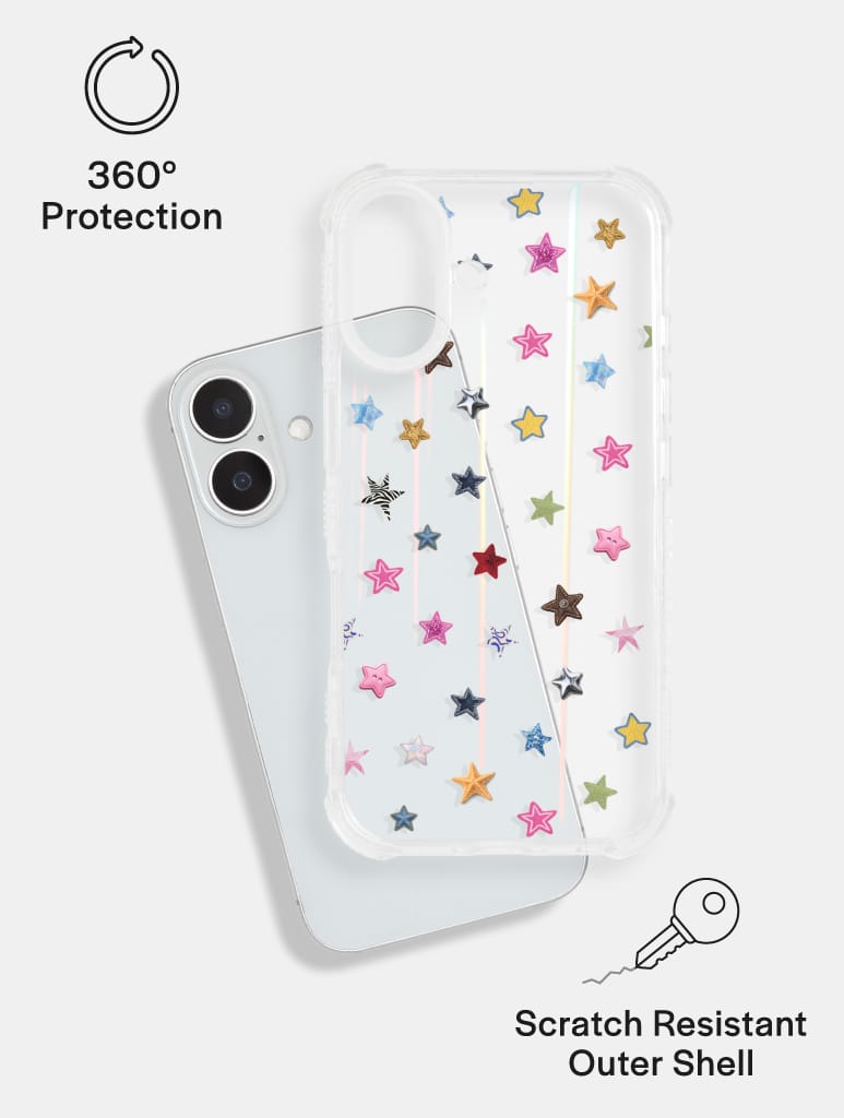 Scrapbook Ditsy Stars Shock iPhone Case Phone Cases Skinnydip London