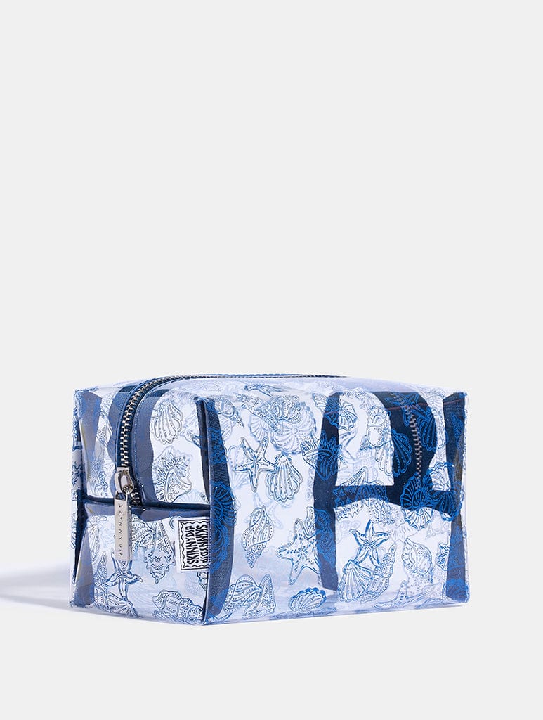 Sea Shells Makeup Bag | Blue Makeup Bag | Cute print makeup bag ...