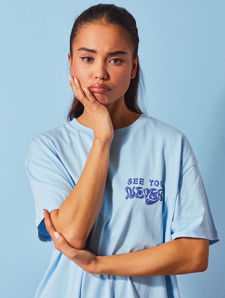See You Never Graphic Oversized T-Shirt (JCP) T-Shirts Skinnydip London