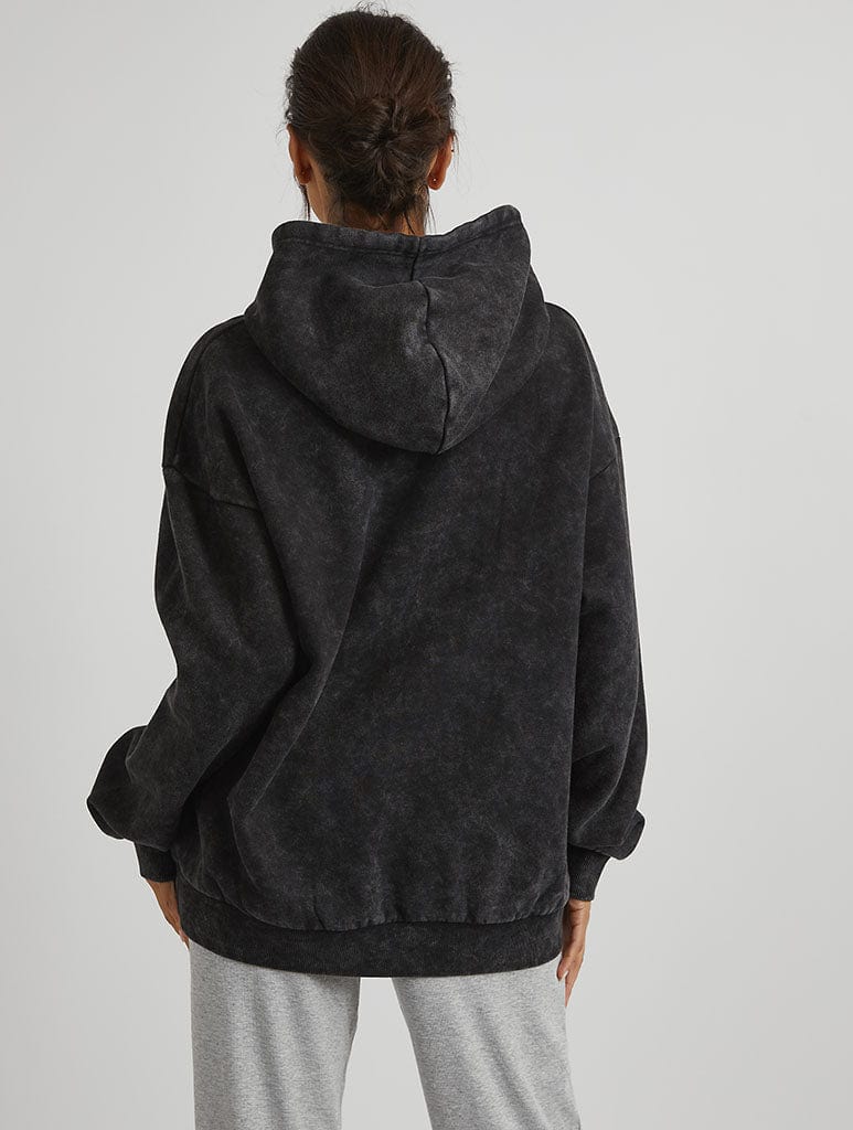 Self Love Club Hoodie in Acid Wash Hoodies & Sweatshirts Skinnydip London