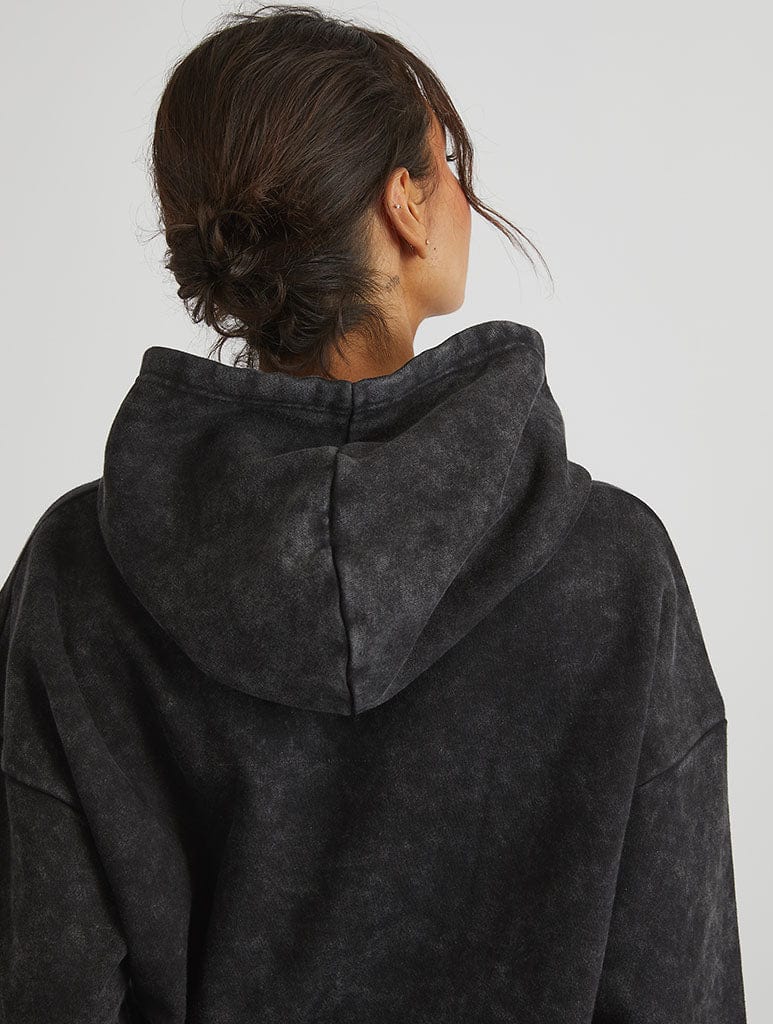 Self Love Club Hoodie in Acid Wash Hoodies & Sweatshirts Skinnydip London