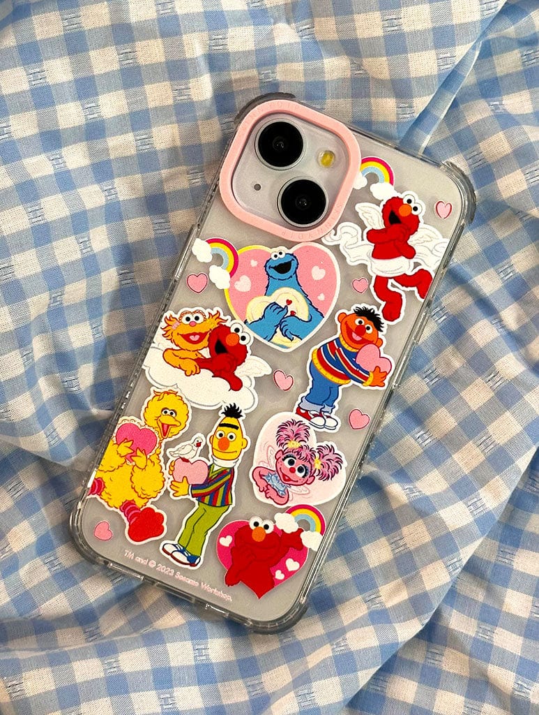 Sesame Street x Skinnydip Cute Rainbow Heart Shock iPhone Case Phone Cases Skinnydip London