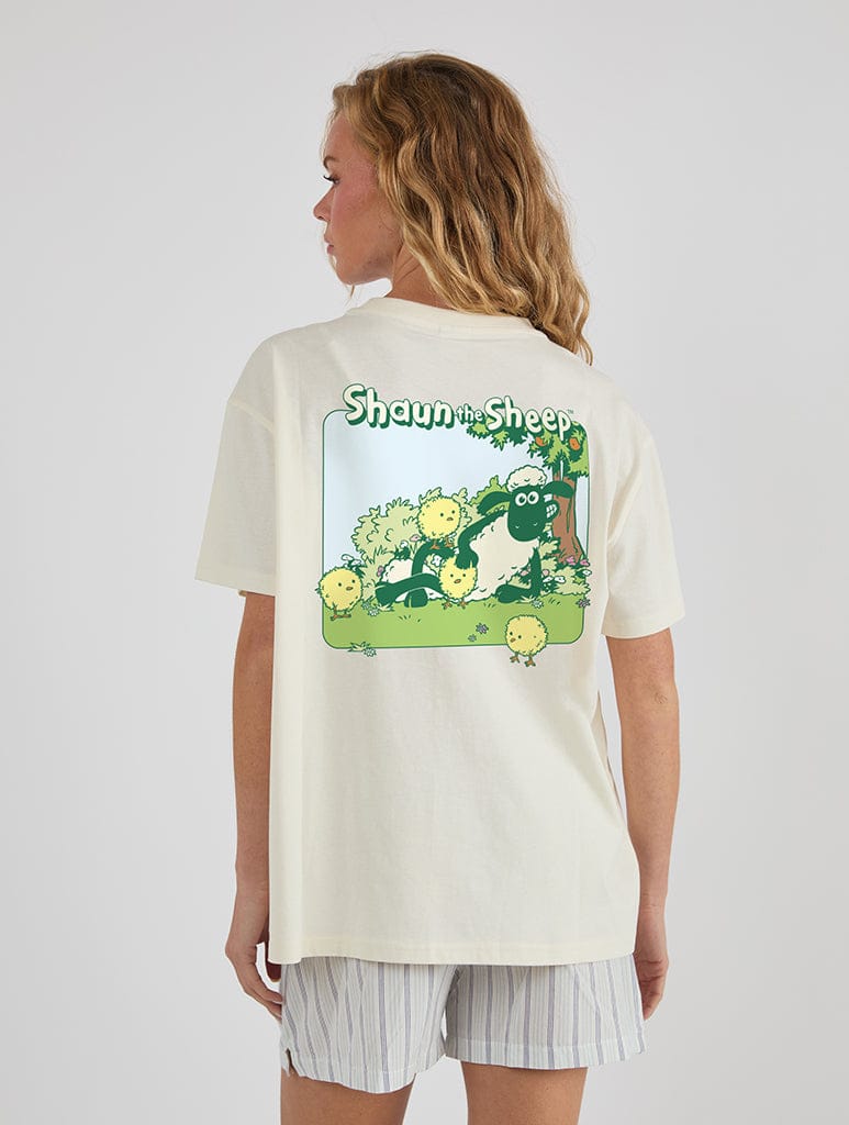Shaun The Sheep x Skinnydip Chick T-Shirt In White Tops & T-Shirts Skinnydip London