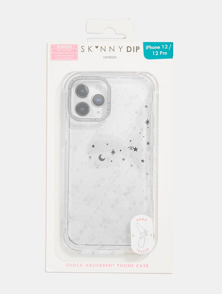 Silver Ditsy Moon Shock iPhone Case Phone Cases Skinnydip London