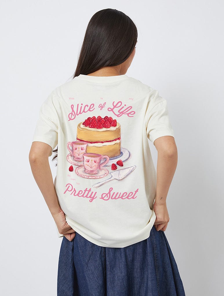 Slice Of Life T-Shirt In White Tops & T-Shirts Skinnydip London