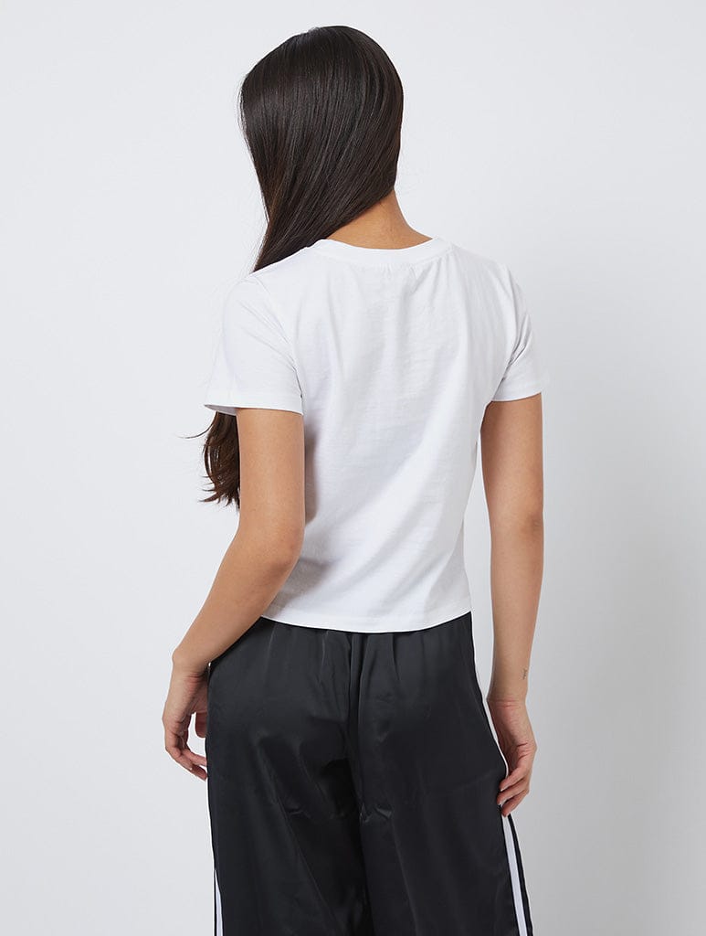 Smooch Baby T-Shirt In White Tops & T-Shirts Skinnydip London