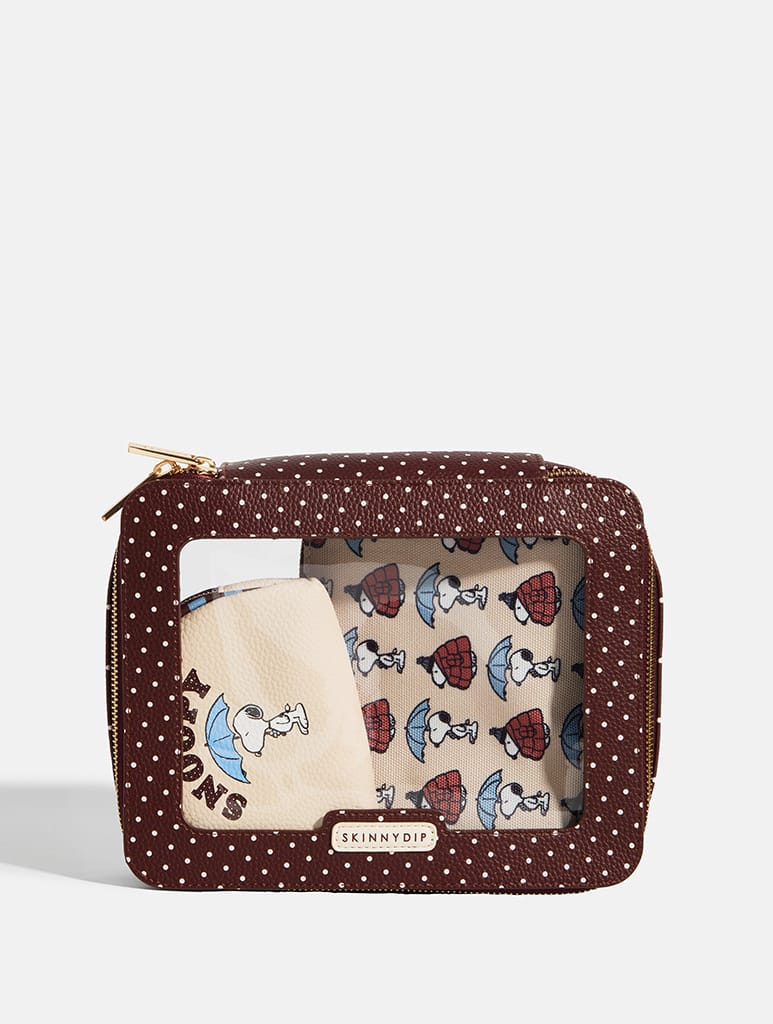 Snoopy Rainy Season Makeup Bag 3pc Set Makeup Bags & Wash Bags Skinnydip London
