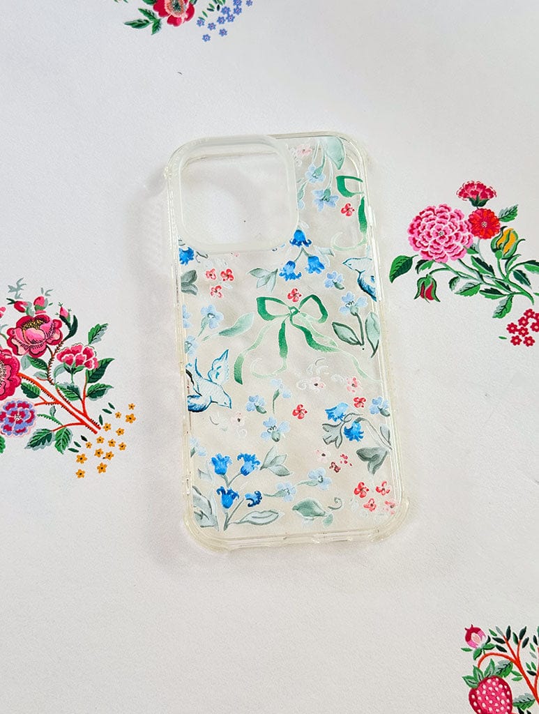 Sophie Amelia Creates x Skinnydip Blue & Coral Meadow Shock iPhone Case Phone Cases Skinnydip London