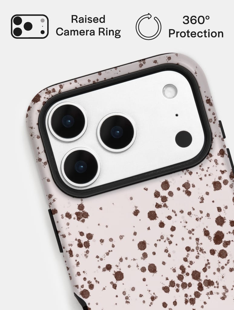 Speckled Egg Beige Ultra Protective iPhone Case Phone Cases Skinnydip London