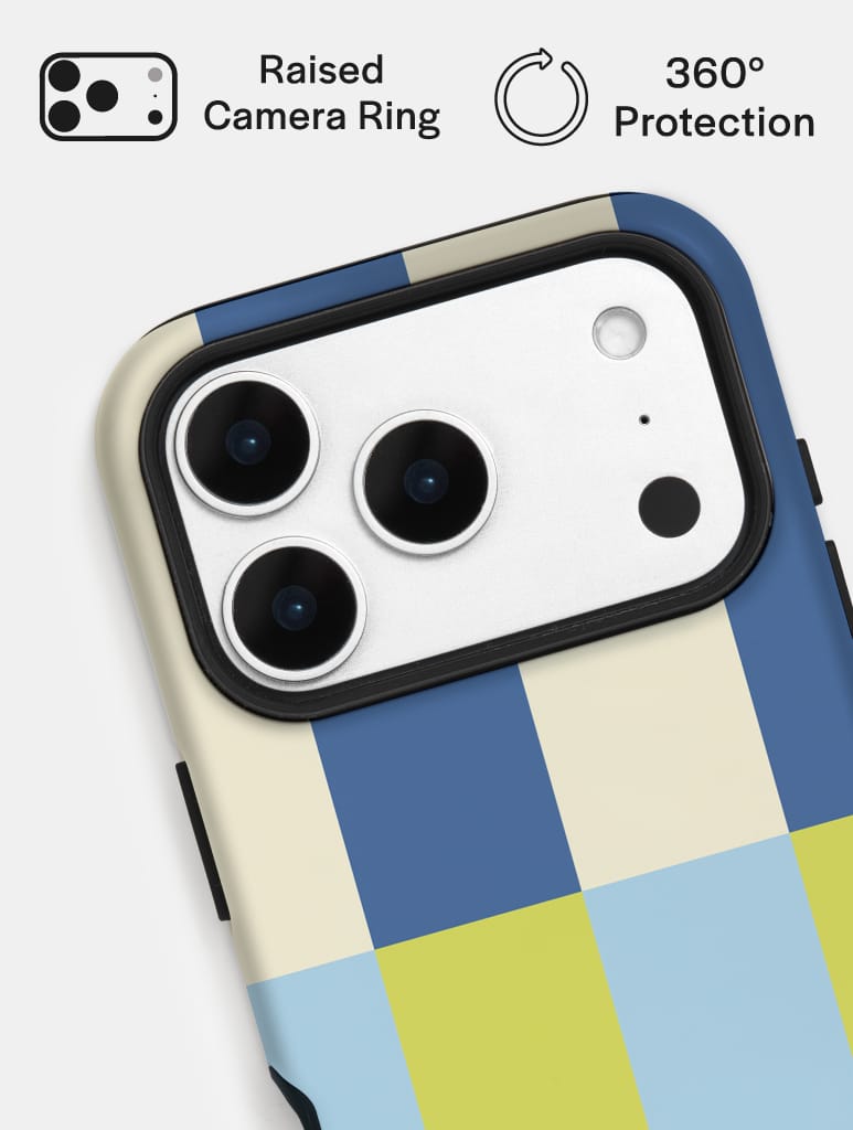 Splice Stripes Blue Green Ultra Protective iPhone Case Phone Cases Skinnydip London