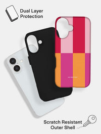 Splice Stripes Red Orange Pink Ultra Protective iPhone Case Phone Cases Skinnydip London