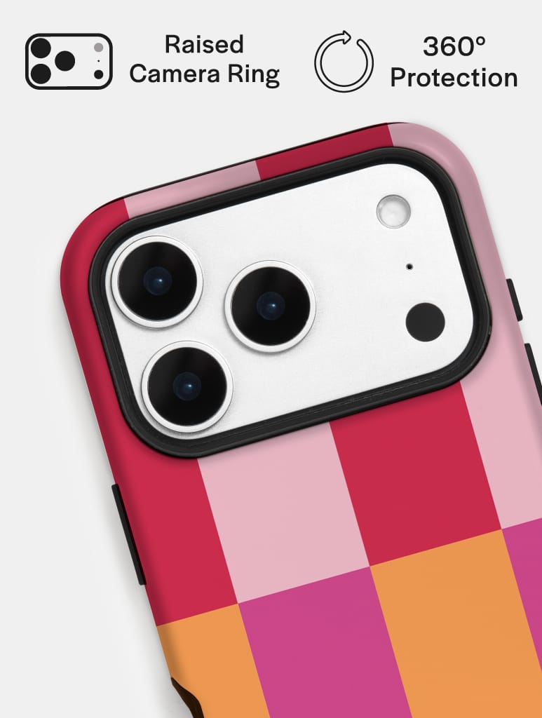 Splice Stripes Red Orange Pink Ultra Protective iPhone Case Phone Cases Skinnydip London