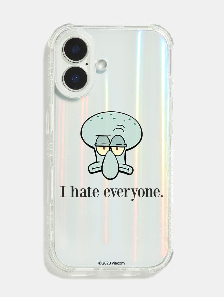 SpongeBob x Skinnydip Squidward I Hate Everyone Shock iPhone Case Phone Cases Skinnydip London
