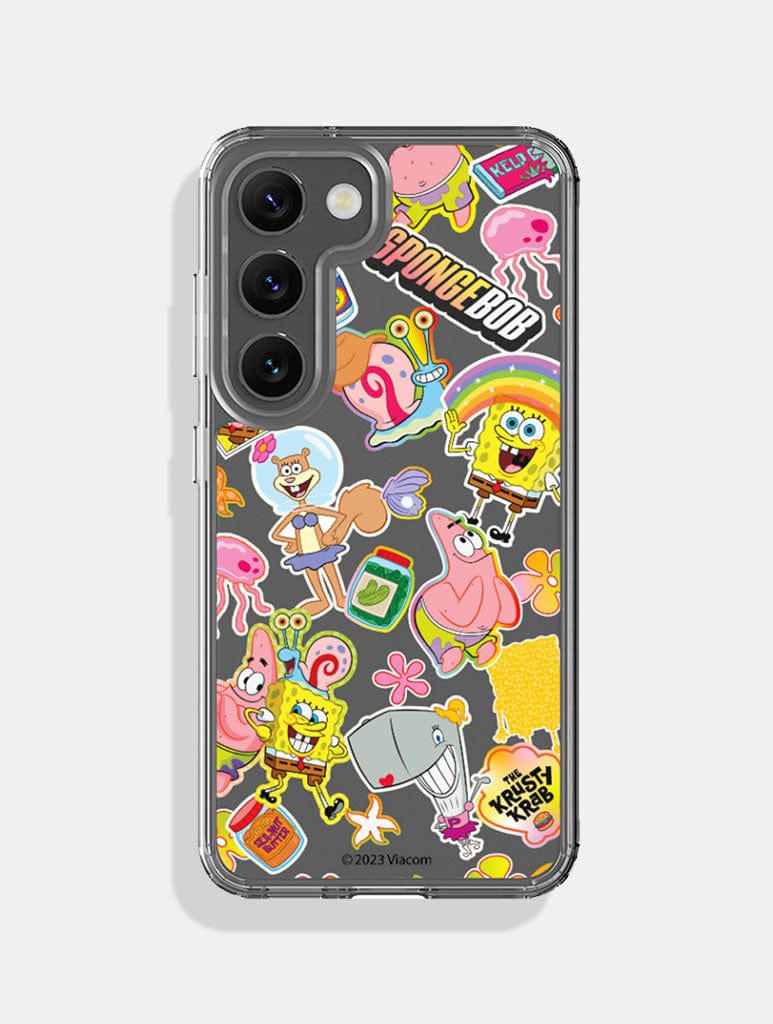 SpongeBob x Skinnydip Sticker Android Case Phone Cases Skinnydip London