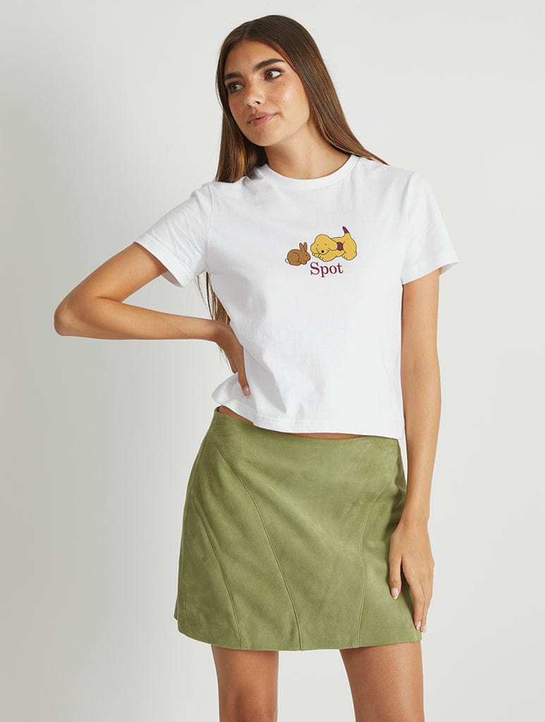 Spot The Dog Baby T-Shirt In White Tops & T-Shirts Skinnydip London