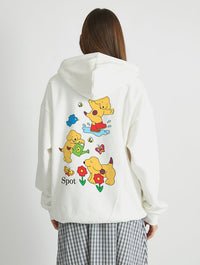 Spot The Dog Hoodie In White Hoodies & Sweatshirts Skinnydip London