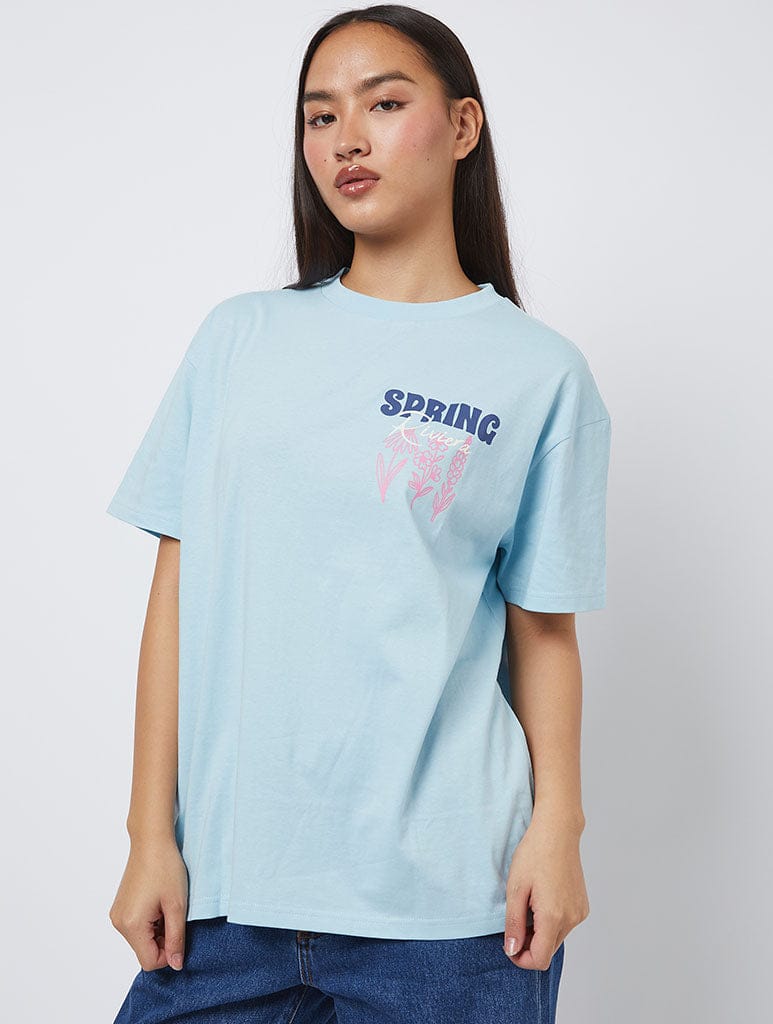 Spring Riviera Blue T-Shirt Tops & T-Shirts Skinnydip London