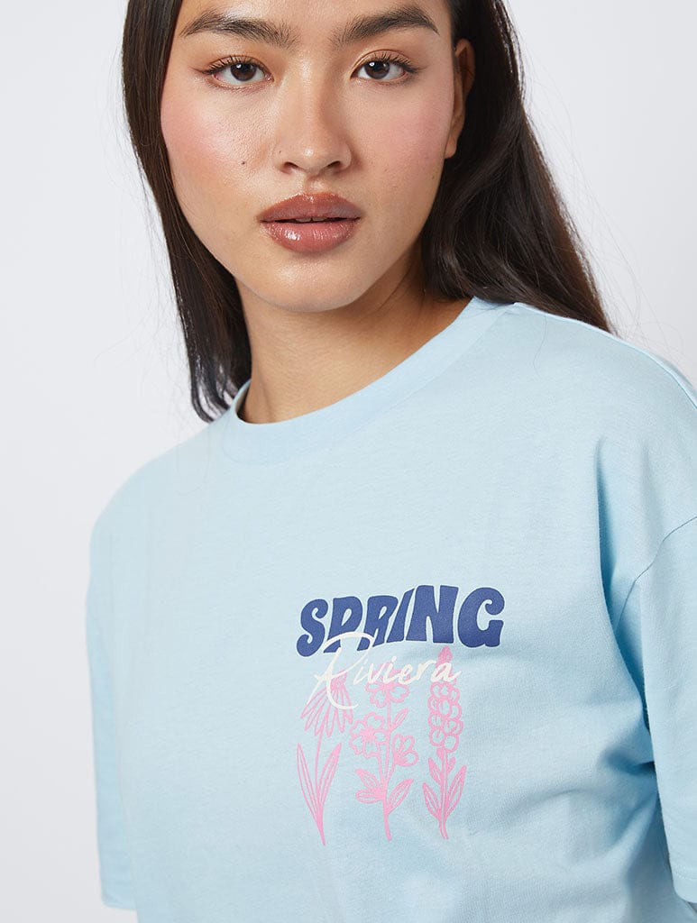 Spring Riviera Blue T-Shirt Tops & T-Shirts Skinnydip London