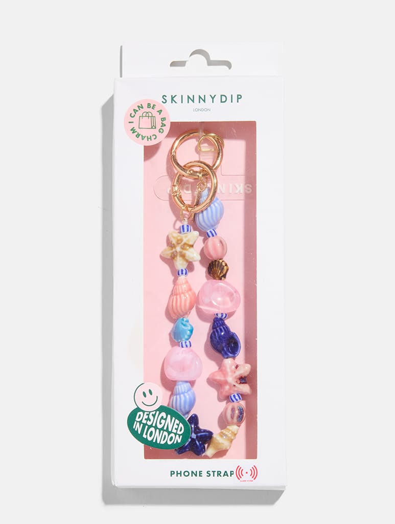 Starfish and Shell in Pink and Blue Charm Phone Grips Skinnydip London