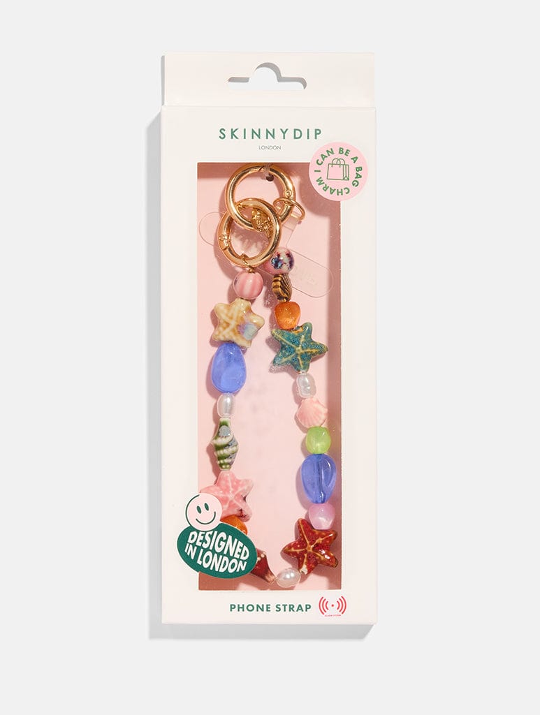 Starfish Beaded Charm Strap Phone Grips Skinnydip London