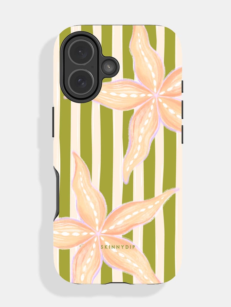 Starfish Stripe Green Ultra Protective iPhone Case Phone Cases Skinnydip London