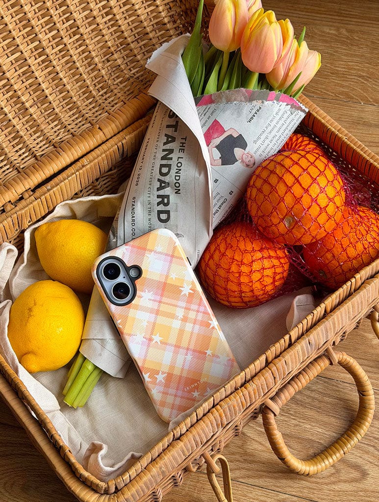 Starry Tartan Citrus Ultra Protective iPhone Case Phone Cases Skinnydip London