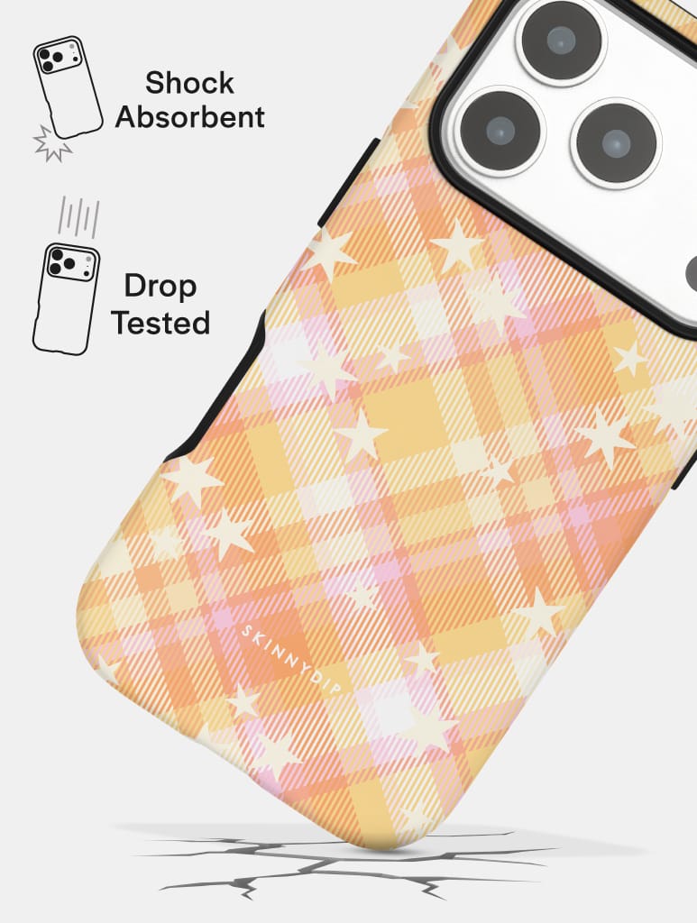 Starry Tartan Citrus Ultra Protective iPhone Case Phone Cases Skinnydip London