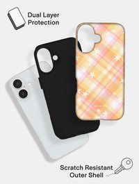 Starry Tartan Citrus Ultra Protective iPhone Case Phone Cases Skinnydip London