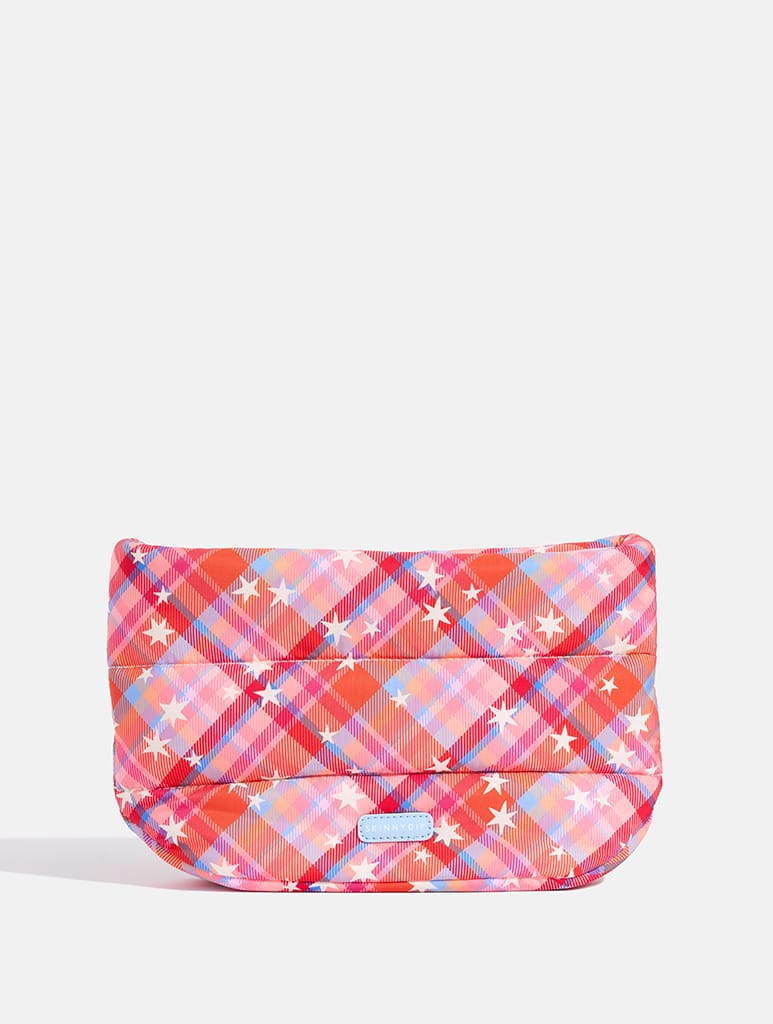 Starry Tartan Pillow Pouch Makeup Bag Makeup Bags & Wash Bags Skinnydip London
