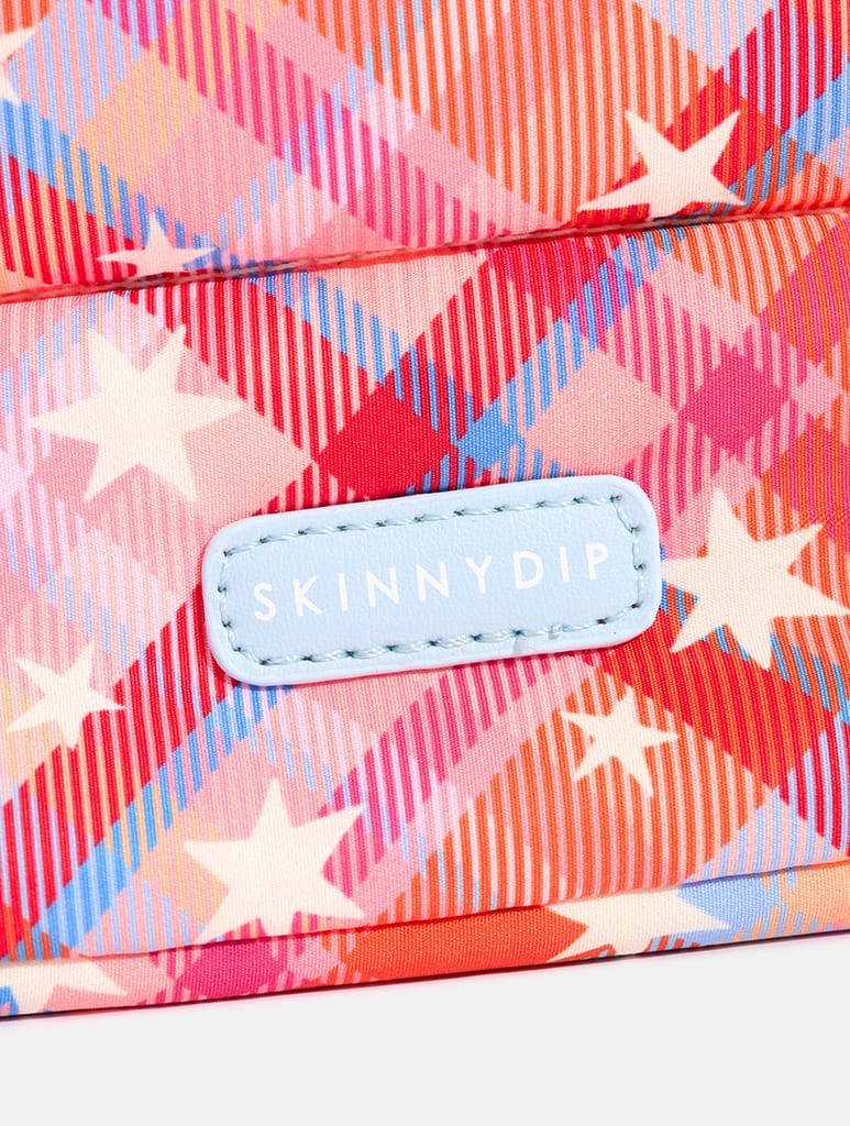 Starry Tartan Pillow Pouch Makeup Bag Makeup Bags & Wash Bags Skinnydip London