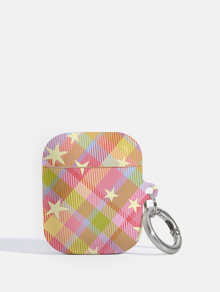 Starry Tartan Pink Flush AirPods Case AirPods Cases Skinnydip London