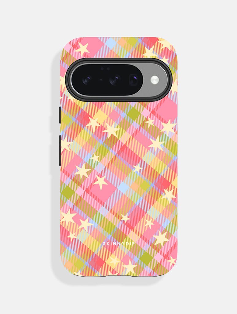 Starry Tartan Pink Flush Ultra Protective Google Pixel Case Phone Cases Skinnydip London