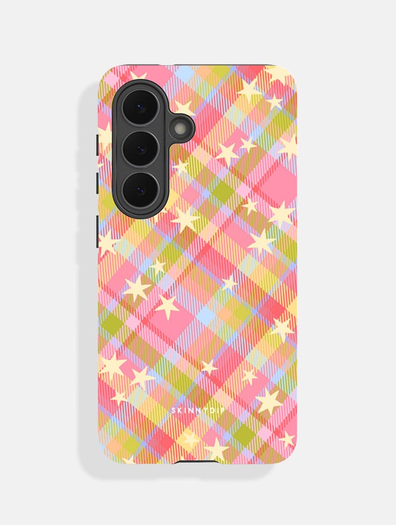 Starry Tartan Pink Flush Ultra Protective Samsung Case Phone Cases Skinnydip London