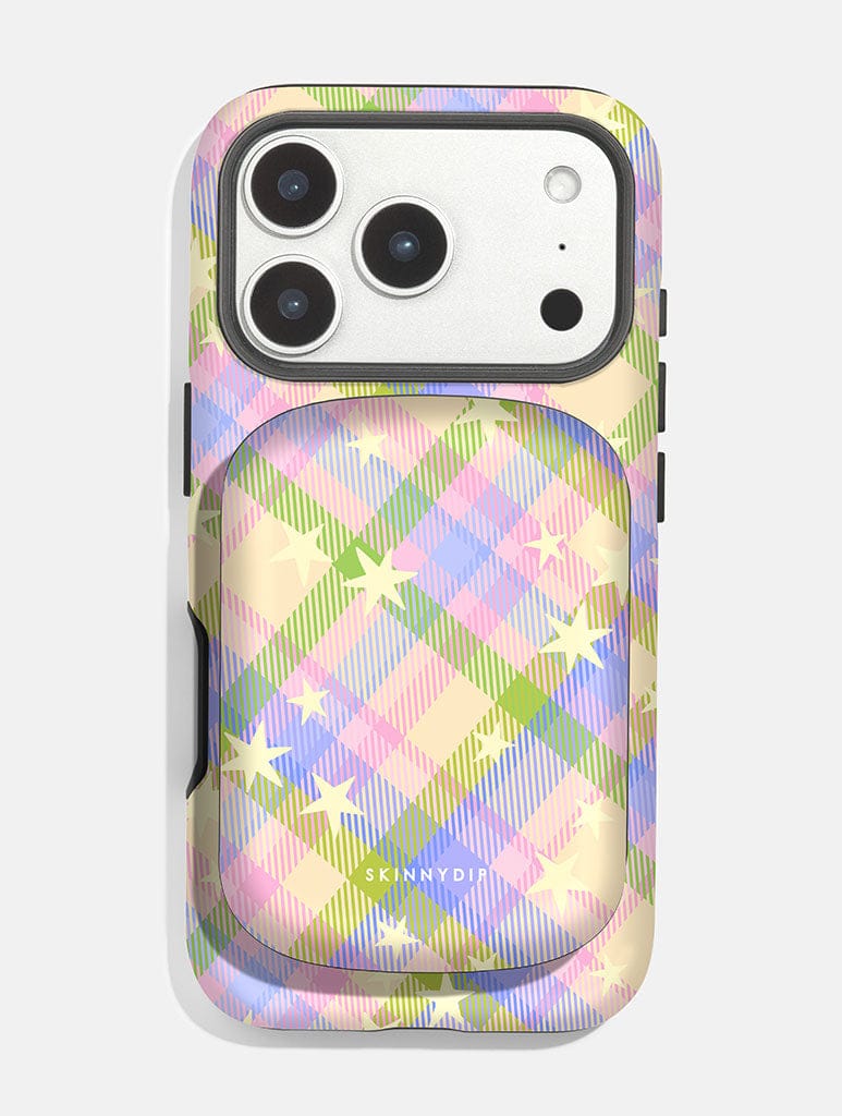 Starry Tartan Spring Portable Magsafe Charger Portable Chargers Skinnydip London