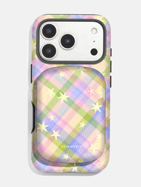 Starry Tartan Spring Portable Magsafe Charger Portable Chargers Skinnydip London