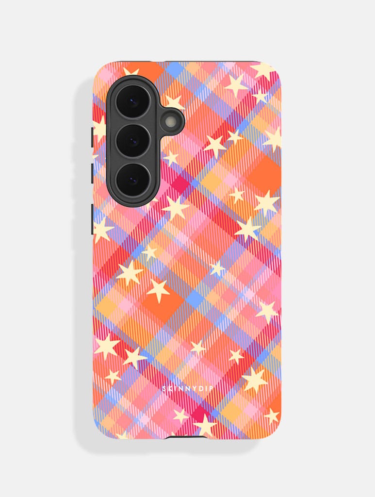 Starry Tartan Sunrise Orange Ultra Protective Samsung Case Phone Cases Skinnydip London
