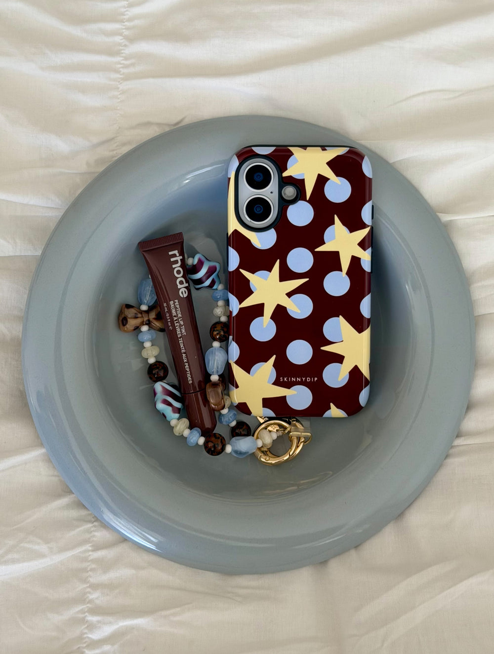 Stars and Spots Blue Brown And Yellow Ultra Protective iPhone Case Phone Cases Skinnydip London