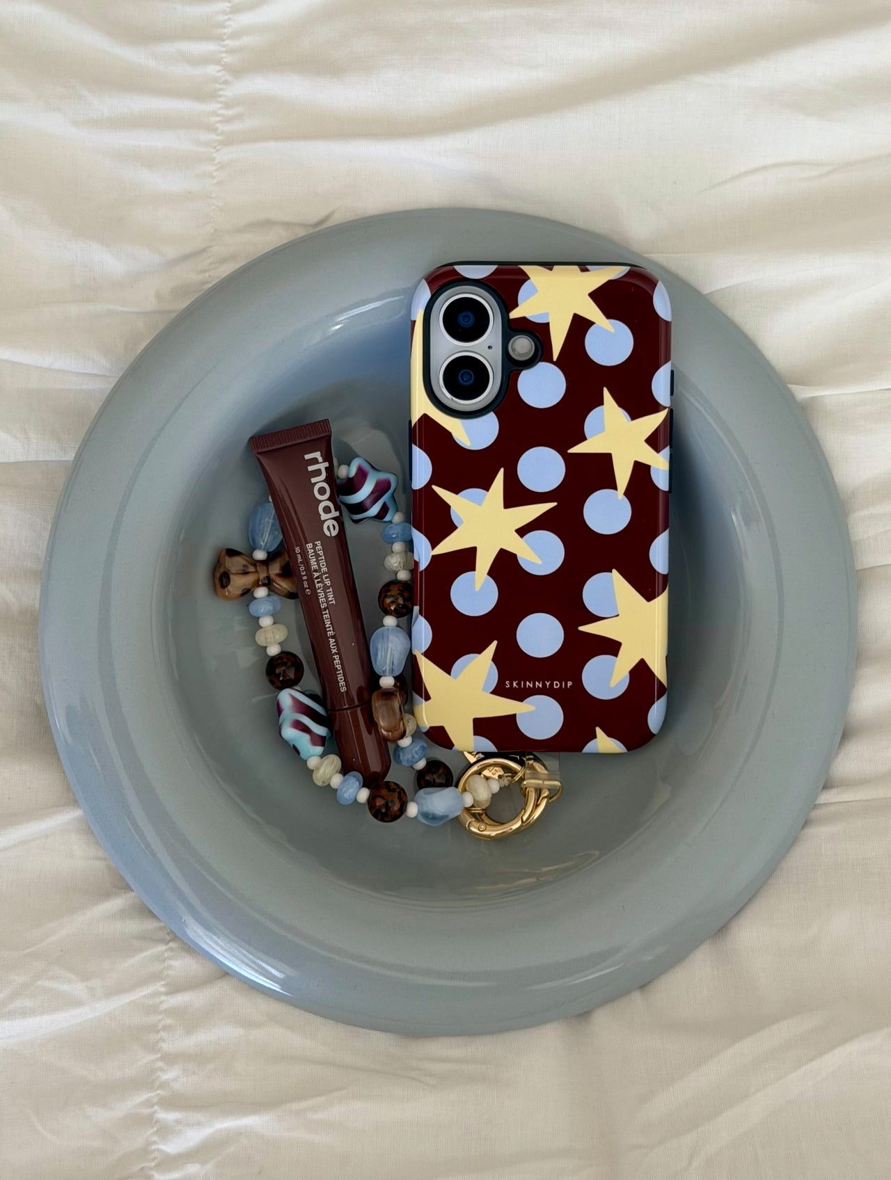 Stars and Spots Blue Brown And Yellow Ultra Protective iPhone Case Phone Cases Skinnydip London