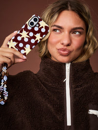 Stars and Spots Blue Brown And Yellow Ultra Protective iPhone Case Phone Cases Skinnydip London