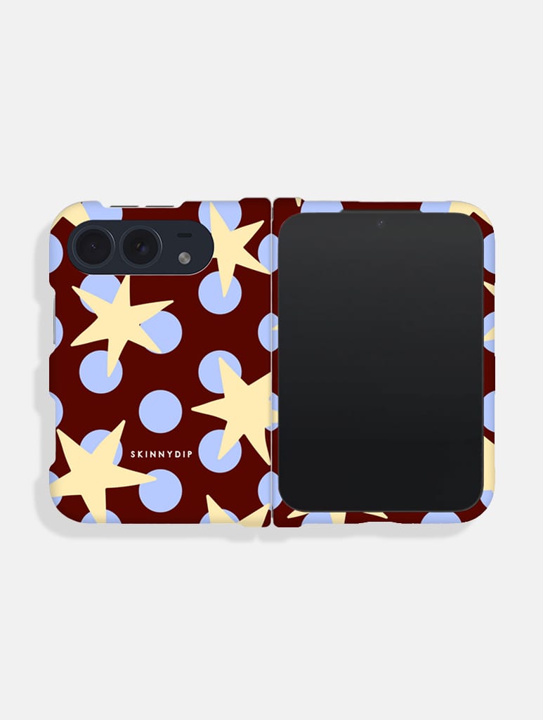 Stars And Spots Blue Brown Yellow Impact Resistant iPhone Duo Case Phone Cases Skinnydip London