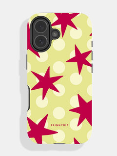 Stars and Spots Green and Magenta Ultra Protective iPhone Case Phone Cases Skinnydip London