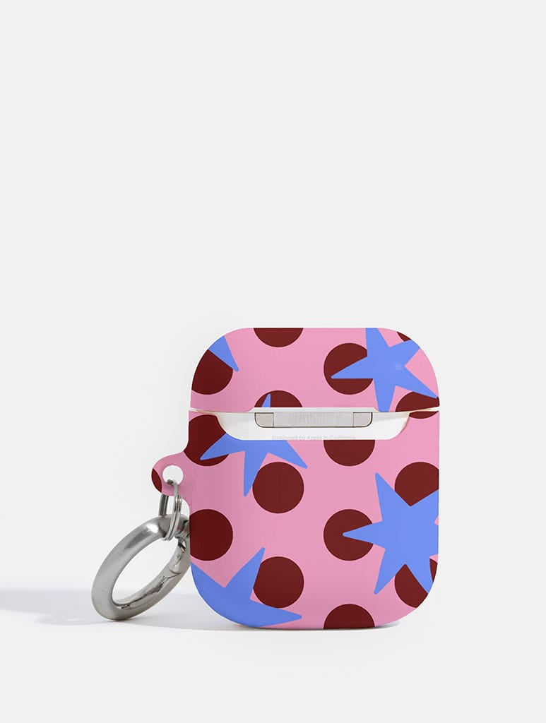 Stars and Spots Pink Burgundy and Blue AirPods Case AirPods Cases Skinnydip London
