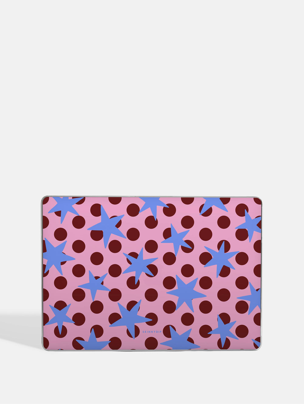 Stars and Spots Pink Burgundy and Blue MacBook Case Laptop Cases Skinnydip London