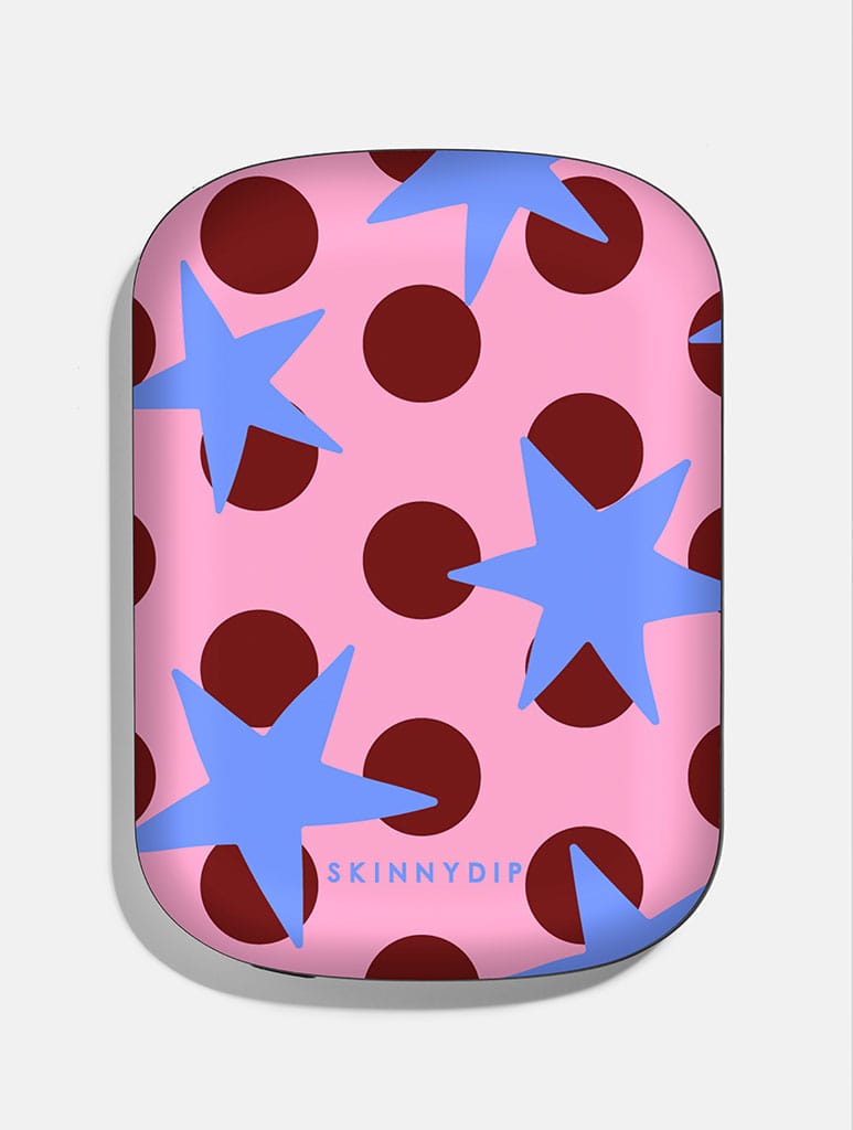 Stars and Spots Pink Burgundy and Blue Portable Magsafe Charger Portable Chargers Skinnydip London