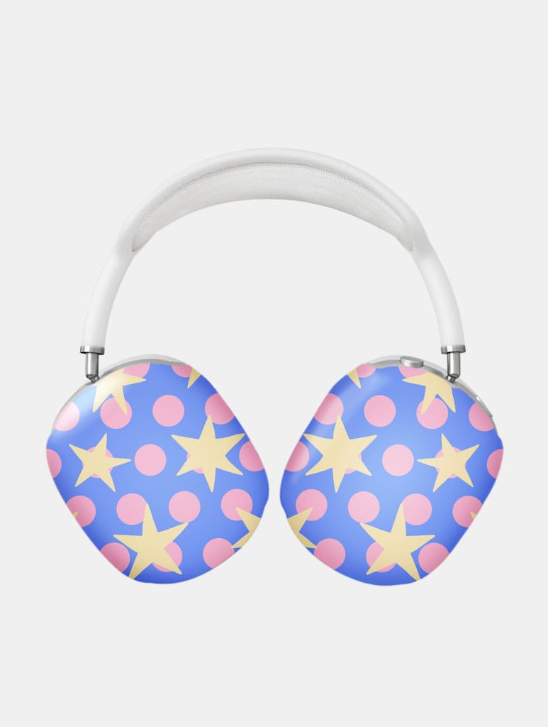 Stars and Spots Pink Yellow and Blue AirPods Max Case in Matte AirPods Cases Skinnydip London