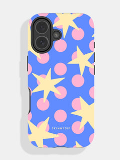 Stars and Spots Pink Yellow and Blue Ultra Protective iPhone Case Phone Cases Skinnydip London