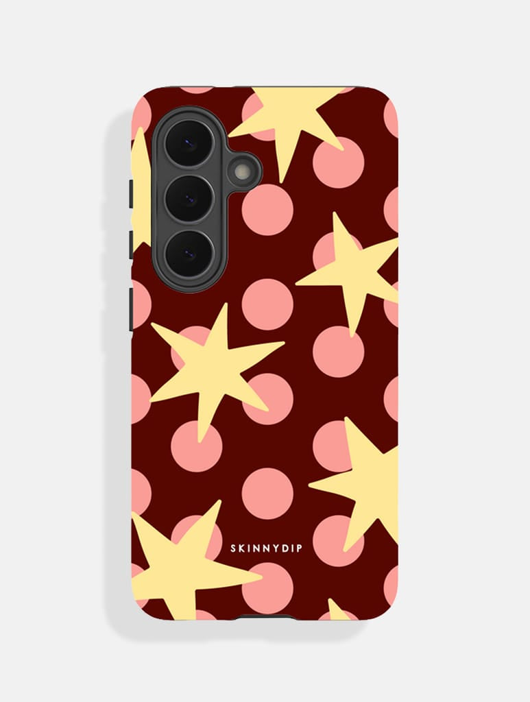 Stars and Spots Pink Yellow And Brown Ultra Protective Samsung Case Phone Cases Skinnydip London